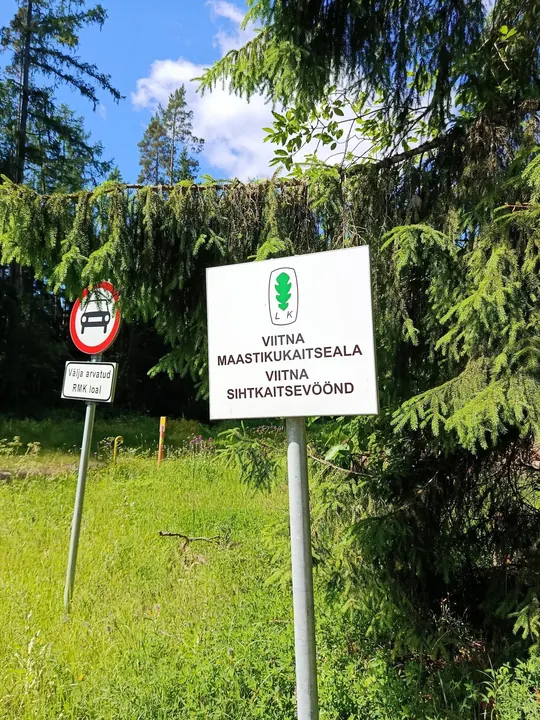 Viitna maastikukaitseala tähised